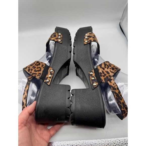 Torrid Platform Sandals Women 11.5WW Animal Print Chunky Block Slingback Y2K Sho - Picture 6 of 9
